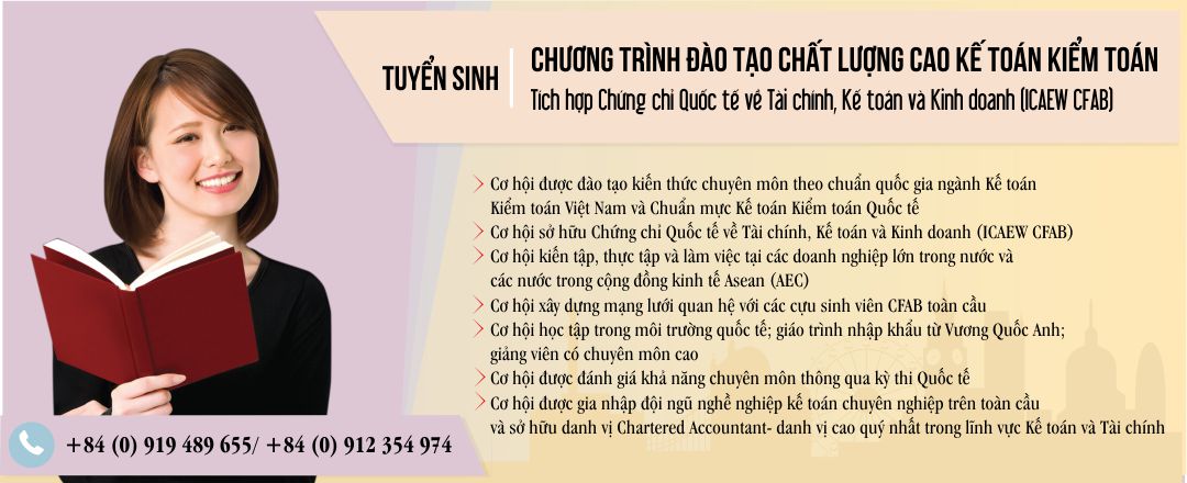 Tuyển sinh chương trình đào tạo chất lượng cao Khoa Kế toán Kiểm toán