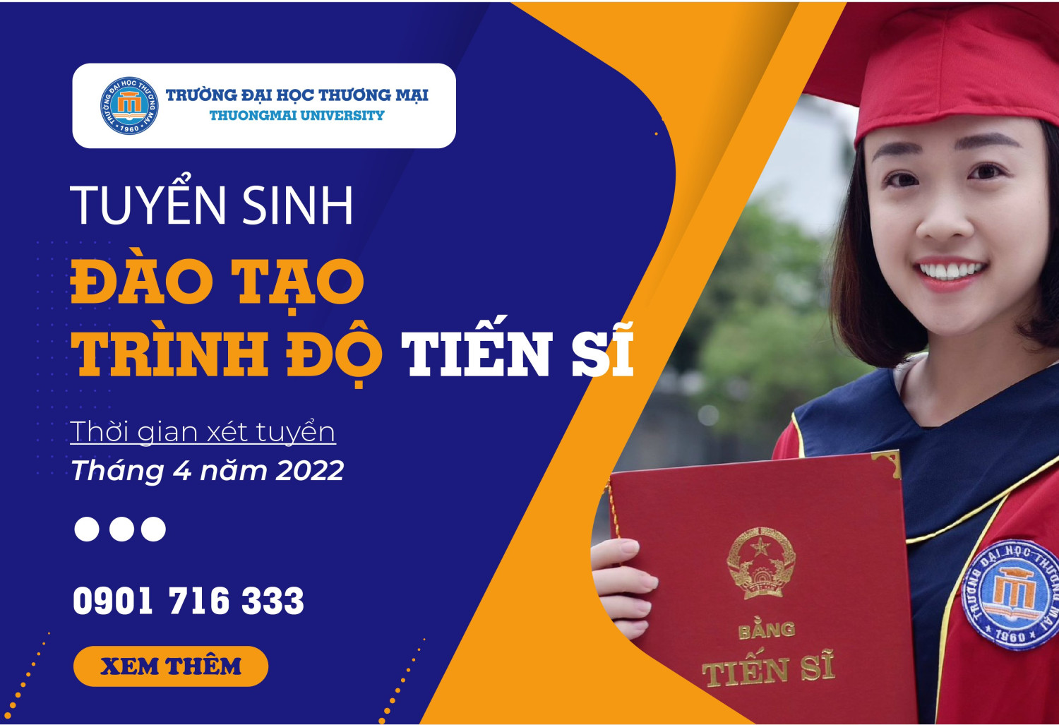 TUYỂN SINH ĐÀO TẠO TRÌNH ĐỘ TIẾN SĨ THÁNG 04 NĂM 2022